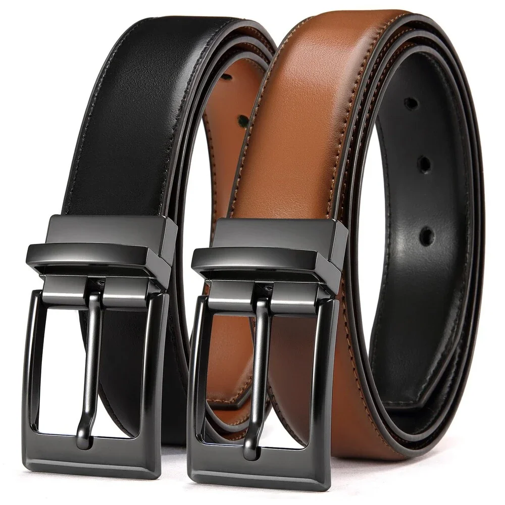 CHAOREN Men's Reversible Belt 1 Piece 125 BLACK/TAN, 36